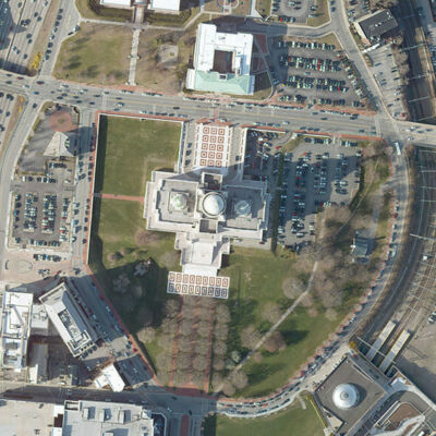 Government building aerial photo